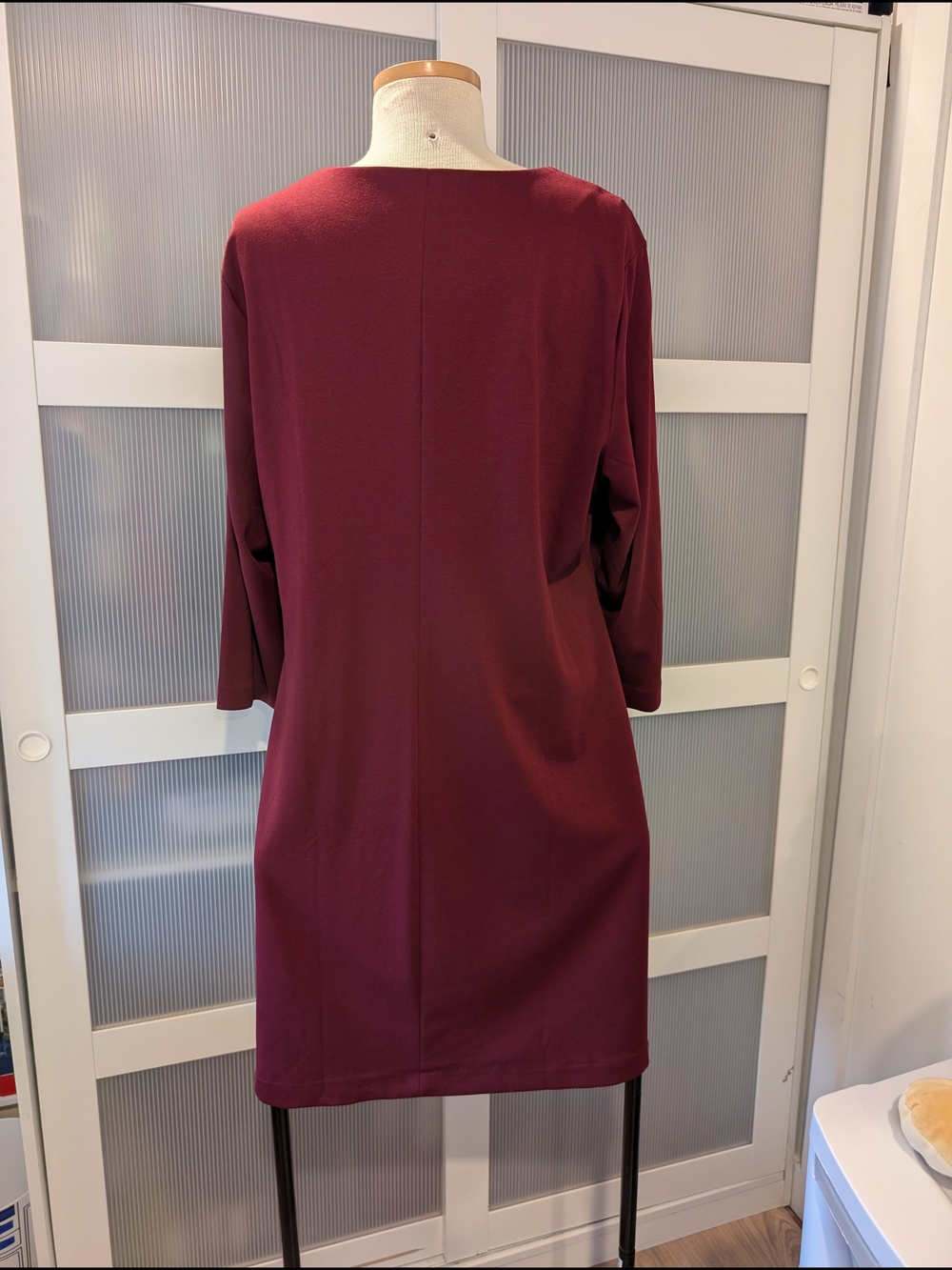 RACHEL Rachel Roy Women’s Burgundy Shift Dress - Picture 3 of 4